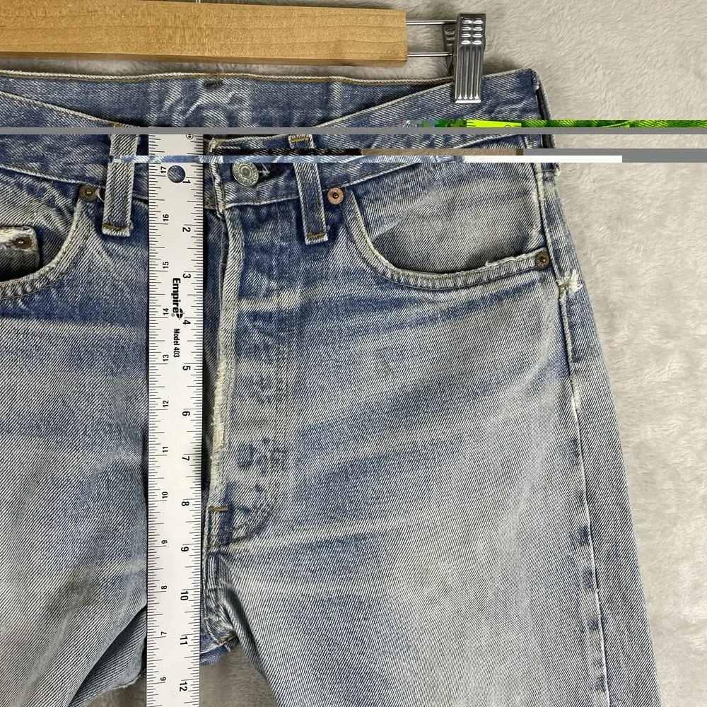 Vintage Levis 501 Jeans Mens 30x30 Redline Selvedge 1980s Made in USA Whiskers